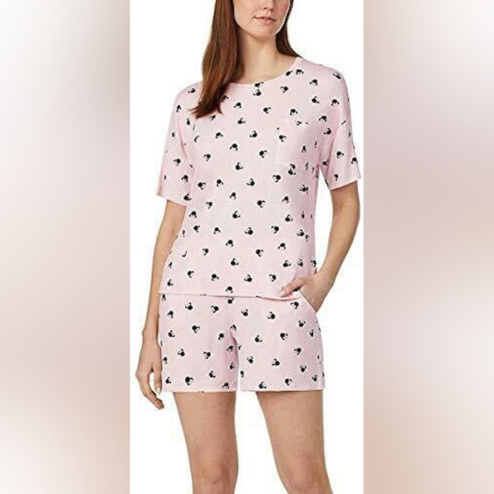 Disney Short Pajama Set with Pockets (Pink Minnie Mouse)